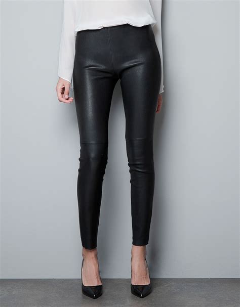 zara leather pants women|More.